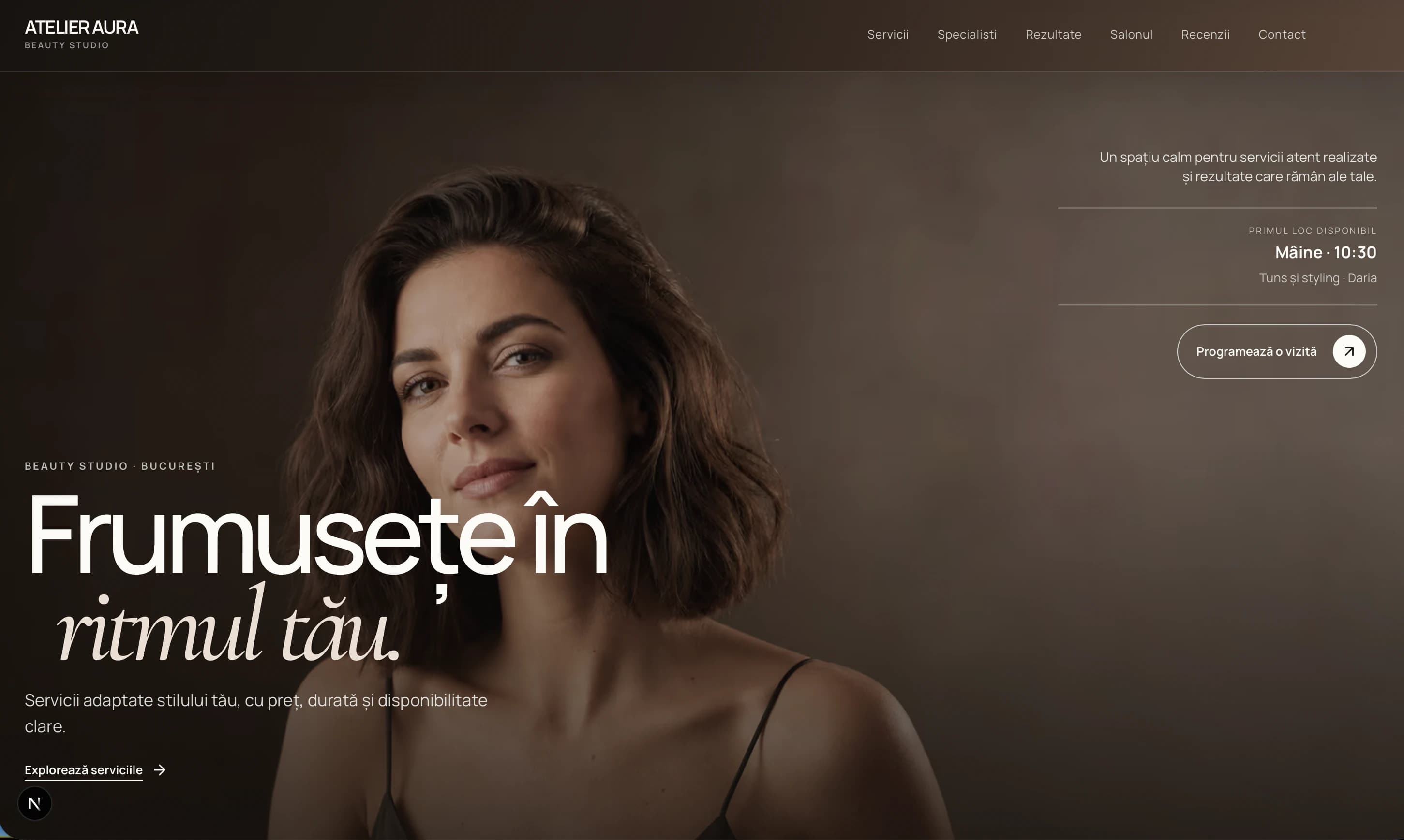 Hero website Atelier Aura