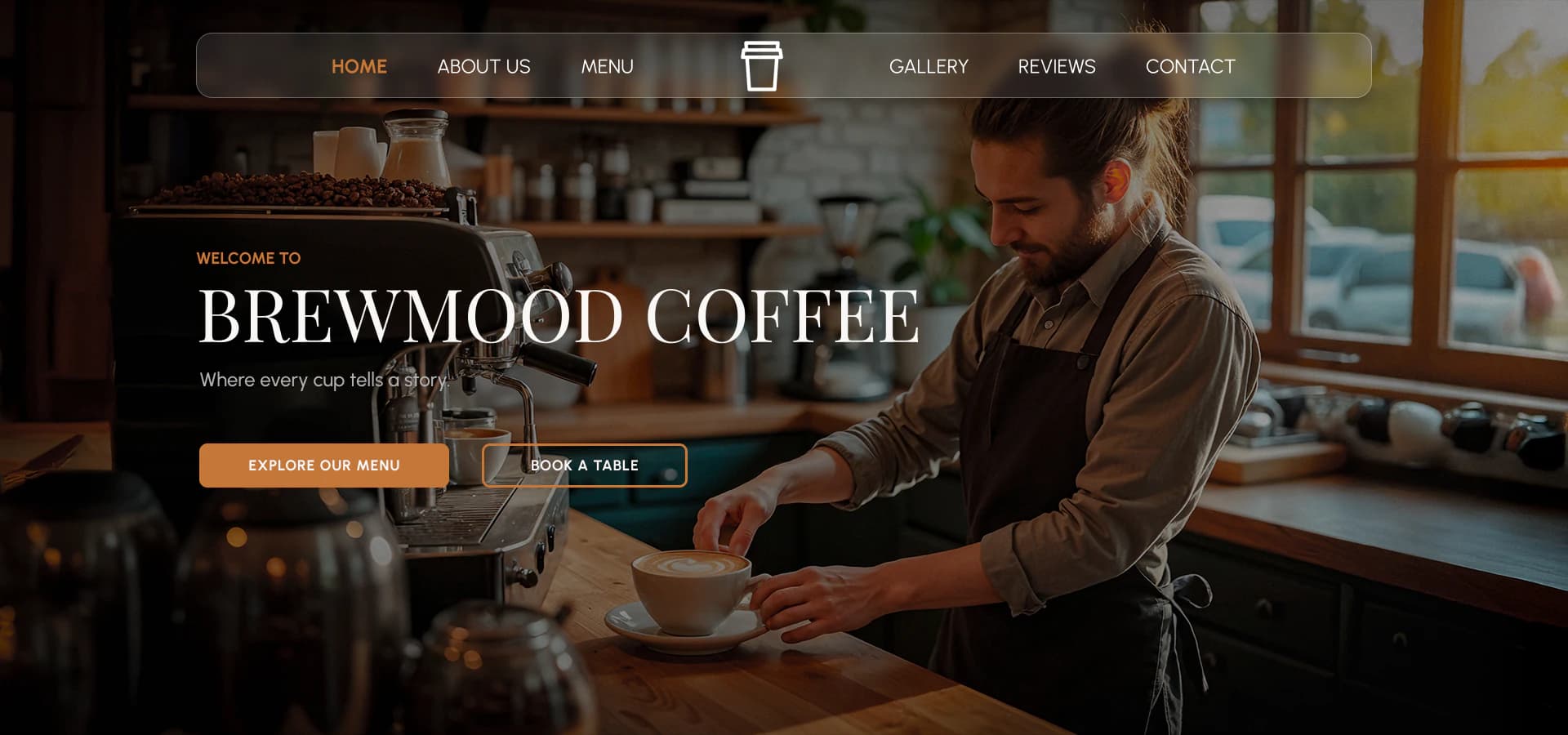 Hero website Brewmood Coffee