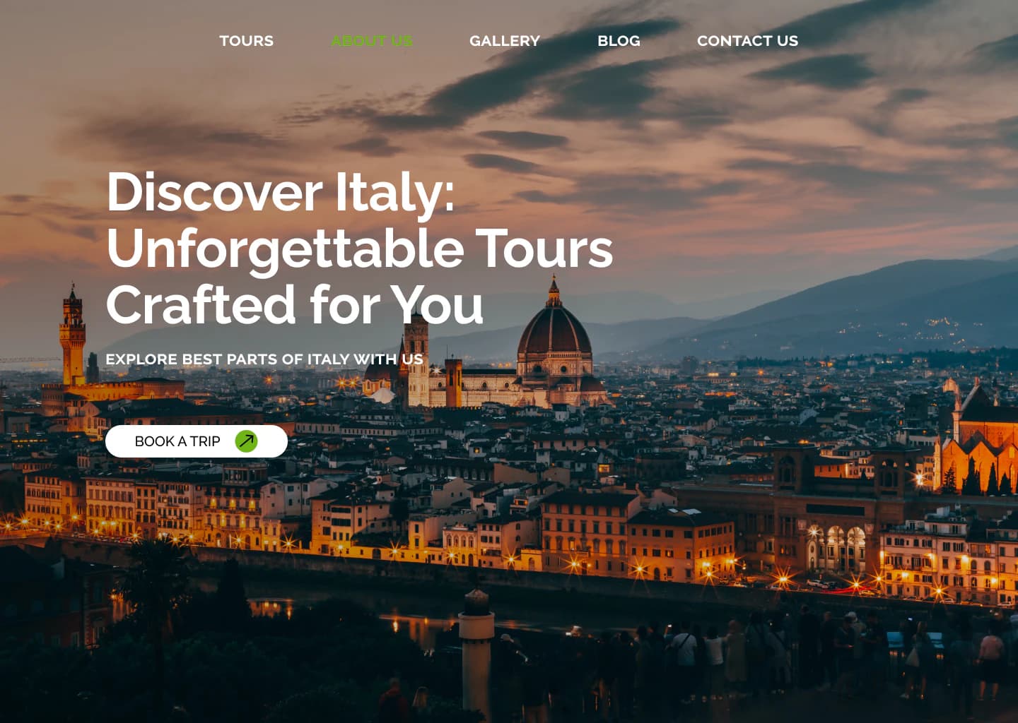 Hero website Discover Italy