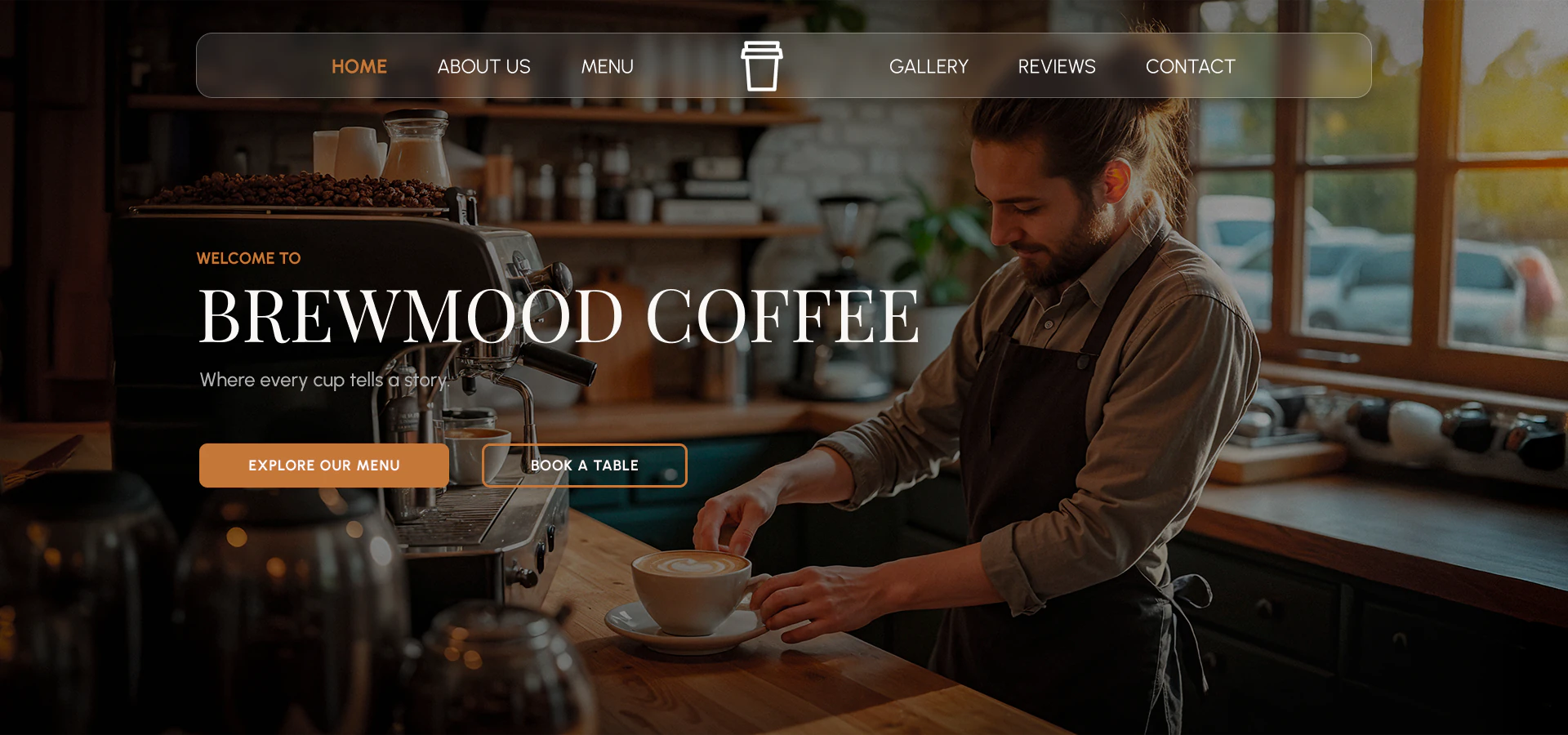 Hero website Brewmood Coffee