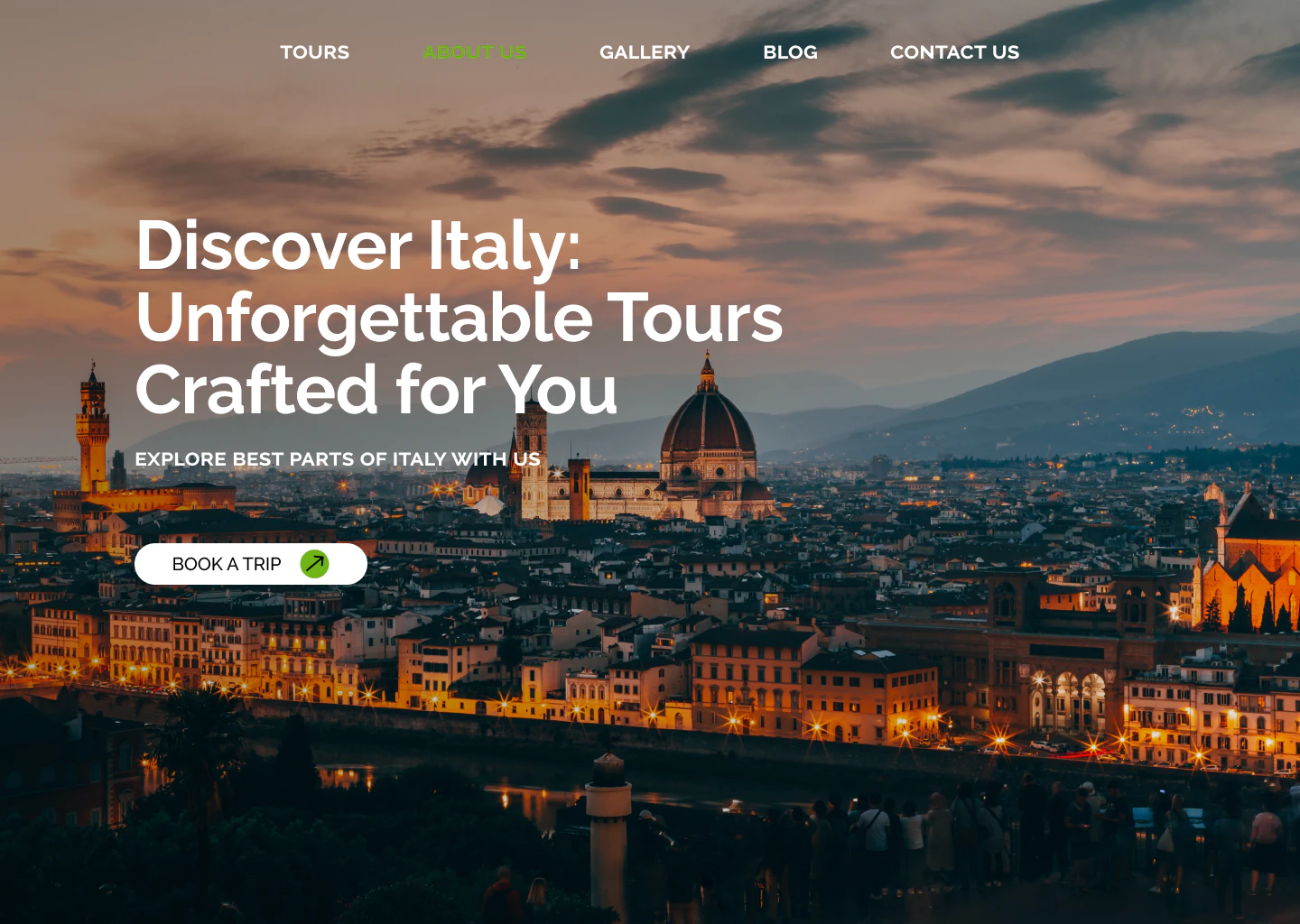 Hero website Discover Italy